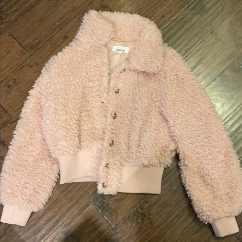 Love Chemiztry Pink Fuzzy Jacket